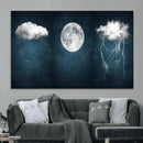 3 Piece Indigo Cloud Wall Art, Thunderstorm Moon Cloud by MyGreatCanvas | Canvas Wall Art Prints | Photo Prints & Wall Decor