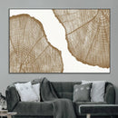 Rustic Brown Tree Ring Wall Art Canvas Print – Framed and