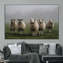 Flock of Sheep in a Mystical Fog – Pastoral Wall Art Canvas by MyGreatCanvas | Canvas Wall Art Prints | Photo Prints & Wall Decor