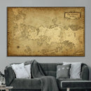 Vintage Game of Thrones Map Wall Art | Westeros and Essos