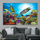 Colorful Coral Reef and Sea Life Turtle Canvas Print, by MyGreatCanvas | Canvas Wall Art Prints | Photo Prints & Wall Decor