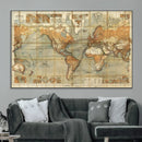 Push Pin World Map Canvas Print – Travel Tracker Wall Art