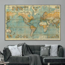 Push Pin World Map Canvas Print – Travel Tracker Wall Art