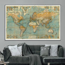Push Pin World Map Canvas Print – Travel Tracker Wall Art