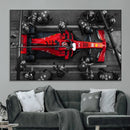 Ferrari Pit Stop Canvas Wall Art – Precision and Speed