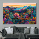 Colorful Abstract Landscape Wall Art Print Canvas - Vibrant