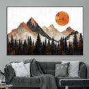 Modern Abstract Mountain Canvas Wall Art Print, Abstract