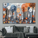 Abstract Winter Landscape Canvas Wall Art Print - Large