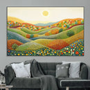 YAYOI KUSAMA Wall Art - Colorful Dot Art Landscape Canvas,