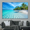 Tropical Beach Wall Art Canvas Print - Serene Ocean