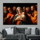 Religious Canvas Wall Art Print - Madonna and Child with