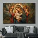 Mary Jesus Canvas Wall Art Print - Madonna and Child with