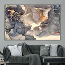 Abstract Blue and Gold Wall Art - Fluid Ink Artwork - Modern