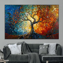 Yggdrasil Tree of Life Mosaic Stained Glass Wall Art Canvas,