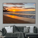 Sunset Wall Art Print - Stunning Beach Sunset Canvas Artwork