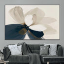 Minimal Flower Wall Art Canvas Print – Framed Beige Bloom