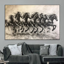 Running Horses Wall Art Canvas Print – Framed Monochrome by MyGreatCanvas | Canvas Wall Art Prints | Photo Prints & Wall Decor