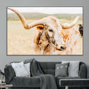 Texas Longhorn Wall Art Canvas Print – Framed Speckled Cow by MyGreatCanvas | Canvas Wall Art Prints | Photo Prints & Wall Decor