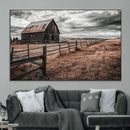 Rustic Barn Wall Art Canvas Print – Framed Moody Field Scene by MyGreatCanvas | Canvas Wall Art Prints | Photo Prints & Wall Decor