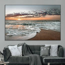 Ocean Sunset Wall Art Canvas Print – Framed Beach Waves
