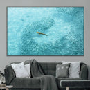 Fish Swarm Wall Art Canvas Print – Framed Aerial Shark and by MyGreatCanvas | Canvas Wall Art Prints | Photo Prints & Wall Decor