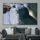 Ocean Wave Wall Art – Aerial Coastal View Canvas Artwork, by MyGreatCanvas | Canvas Wall Art Prints | Photo Prints & Wall Decor