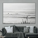 Surfer Silhouette Wall Art – Framed Calm Ocean Canvas by MyGreatCanvas | Canvas Wall Art Prints | Photo Prints & Wall Decor