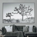 Joshua Tree Wall Art Canvas Print – Framed Black White