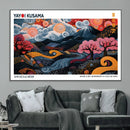 Modern Japanese Wall Art Canvas Print – Framed Abstract