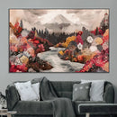 Mountain Wall Art Canvas Print – Framed Autumn Forest