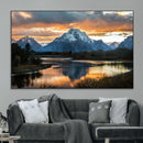Mountain Sunset Wall Art Canvas Print – Framed Alpine by MyGreatCanvas | Canvas Wall Art Prints | Photo Prints & Wall Decor