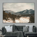 Mountain Landscape Wall Art Canvas Print – Framed Snowy