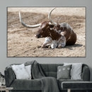 Texas Longhorn Wall Art Canvas Print – Framed Country Living