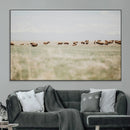 Bison Herd Wall Art Canvas Print – Framed Western Bison