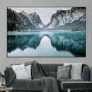 Mountain Lake Wall Art Canvas Print – Framed Toblacher See