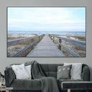 Beach Boardwalk Wall Art Canvas Print – Framed Coastal