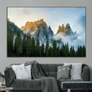 Wilderness Wall Art Canvas Print – Misty Forest Nature