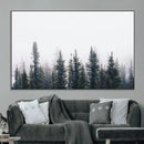 Foggy Forest Wall Art Canvas Print – Framed Misty Pines
