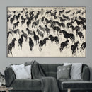 Wild Horse Stampede Wall Art Canvas Print – Monochrome by MyGreatCanvas | Canvas Wall Art Prints | Photo Prints & Wall Decor