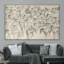 Wild Horse Stampede Wall Art Canvas Print – Monochrome by MyGreatCanvas | Canvas Wall Art Prints | Photo Prints & Wall Decor