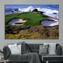 Ocean Cliff Golf Green Canvas Print – Framed Majestic by MyGreatCanvas | Canvas Wall Art Prints | Photo Prints & Wall Decor
