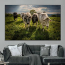 Grazing Cattle Herd Pasture Green Field Livestock Natural by MyGreatCanvas | Canvas Wall Art Prints | Photo Prints & Wall Decor