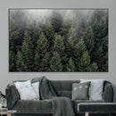 Dense Evergreen Forest Misty Morning Fog Pine Trees Woodland by MyGreatCanvas | Canvas Wall Art Prints | Photo Prints & Wall Decor