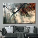 Sunlit Autumn Forest Wall Art Canvas Print – Framed Mist by MyGreatCanvas | Canvas Wall Art Prints | Photo Prints & Wall Decor