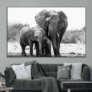 Elephant Family Africa Wall Art Canvas Print by MyGreatCanvas | Canvas Wall Art Prints | Photo Prints & Wall Decor