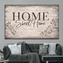 Home Sweet Home Wall Art Canvas Print, Floral Farmhouse by MyGreatCanvas | Canvas Wall Art Prints | Photo Prints & Wall Decor