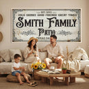Custom Family Patio Sign Wall Art Canvas Print, Personalized Rustic Bar Decor, Western Farmhouse Patio Wall Decor by MyGreatCanvas | Canvas Wall Art Prints | Photo Prints & Wall Decor