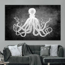 Black White Octopus Wall Art Canvas Print by MyGreatCanvas | Canvas Wall Art Prints | Photo Prints & Wall Decor