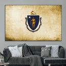 Massachusetts Flag Wall Art Canvas Print