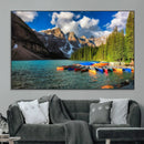 Moraine Lake 3-Panel Wall Art, Majestic Mountain and Lake by MyGreatCanvas | Canvas Wall Art Prints | Photo Prints & Wall Decor